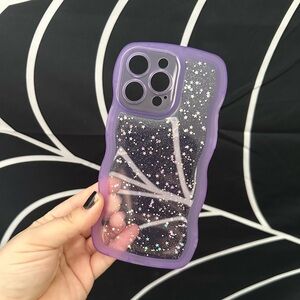 Iphone 14 Pro Max Purple Glitter case